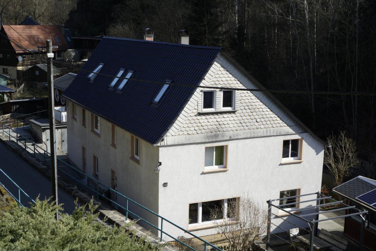 Ferienwohnung zum Hirschgrund Schöna Exterior foto